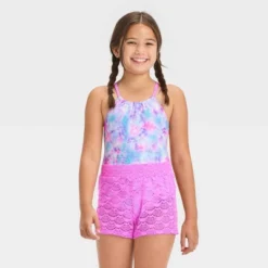 Girls' Tie-Dye One Piece Swimsuit Set - Cat & Jack™ Violet 9 Girls' Tie-Dye One Piece Swimsuit Set - Cat & Jack™ Violet -Kid Clothing GUEST 2f4559d8 ff98 45fe b3b9 a67bdb6a7d44