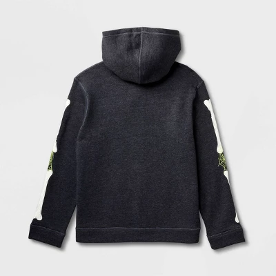 Kids' Adaptive Halloween Fleece Pullover Hoodie Sweatshirt - Cat & Jack™ Black 3 Kids' Adaptive Halloween Fleece Pullover Hoodie Sweatshirt - Cat & Jack™ Black