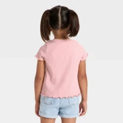 Toddler Girls' Short Sleeve Flower Ribbed T-Shirt - Cat & Jack™ Light Mauve 4T 6 Toddler Girls' Short Sleeve Flower Ribbed T-Shirt - Cat & Jack™ Light Mauve 4T -Kid Clothing GUEST 3063aad7 da90 4205 b539 c3ac92de6717 3