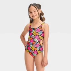 Girls' Cowabunga Floral One Piece Swimsuit - Cat & Jack™ -Kid Clothing GUEST 31e0c015 0149 4012 ae0a 5278f4fe9d93