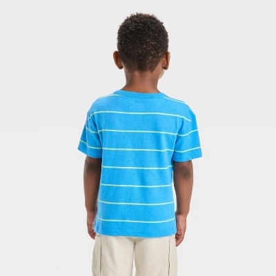 Toddler Boys' Short Sleeve Striped Jacquard Oversized T-Shirt - Cat & Jack™ 3 Toddler Boys' Short Sleeve Striped Jacquard Oversized T-Shirt - Cat & Jack™