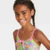 Girls' Flower Love Tankini Set - Cat & Jack™ Light Green/Light Pink -Kid Clothing GUEST 340abb97 b286 49aa 801c 65eda1e4f846