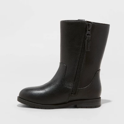 Toddler Girls' Mimi Riding Boots - Cat & Jack™ Black 3 Toddler Girls' Mimi Riding Boots - Cat & Jack™ Black