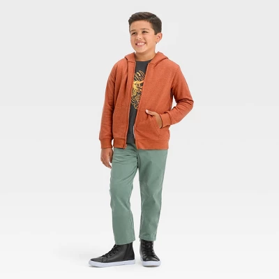 Boys' Faux Shearling Lined Zip-Up Sweatshirt - Cat & Jack™ 4 Boys' Faux Shearling Lined Zip-Up Sweatshirt - Cat & Jack™ - Image 2