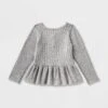 Toddler Girls' Adaptive Long Sleeve Henley Peplum Shirt - Cat & Jack™ Heather Gray 1 Toddler Girls' Adaptive Long Sleeve Henley Peplum Shirt - Cat & Jack™ Heather Gray -Kid Clothing GUEST 3743409b b21f 4936 a5fb 2164d2a3a5d0