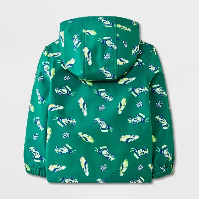 Toddler Boys' Full Zip Racecar Softshell Jacket - Cat & Jack™ Green 6 Toddler Boys' Full Zip Racecar Softshell Jacket - Cat & Jack™ Green - Image 4