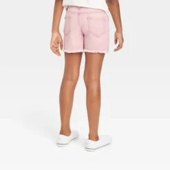 Girls' Mid-Rise Cut-Off Jean Shorts - Cat & Jack™ Pink