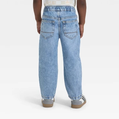 Toddler Boys' Relaxed Fit Snap Denim Pants - Cat & Jack™ 3 Toddler Boys' Relaxed Fit Snap Denim Pants - Cat & Jack™