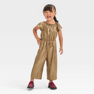 Toddler Girls' Jumpsuit - Cat & Jack™ Gold 5 Toddler Girls' Jumpsuit - Cat & Jack™ Gold - Image 3