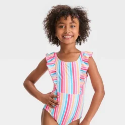 Girls' Striped Sunshine Bound One Piece Swimsuit - Cat & Jack™ -Kid Clothing GUEST 3af60a40 5793 481c b02e 4700109679f8