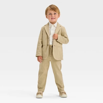 Toddler Boys' Knit Blazer - Cat & Jack™ Khaki 4 Toddler Boys' Knit Blazer - Cat & Jack™ Khaki - Image 2