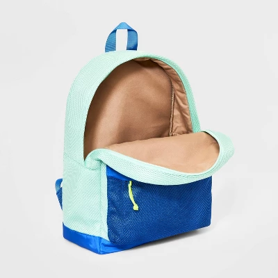 Boys' 16" Mesh Colorblock Backpack - Cat & Jack™ Blue 4 Boys' 16" Mesh Colorblock Backpack - Cat & Jack™ Blue - Image 2