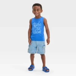 Toddler Boys' Short Sleeve Ride The Wave Tank Top - Cat & Jack™ Blue 8 Toddler Boys' Short Sleeve Ride The Wave Tank Top - Cat & Jack™ Blue -Kid Clothing GUEST 3c2706be 9925 42cf ae9a 901076b5fe53