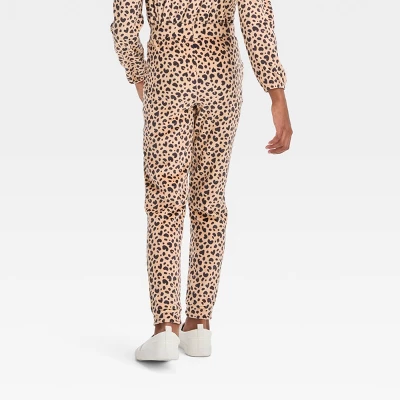 Girls' Microfleece Jogger Pants - Cat & Jack™ 3 Girls' Microfleece Jogger Pants - Cat & Jack™