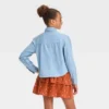 Girls' Long Sleeve Button-Down Woven Top - Cat & Jack™ Light Wash -Kid Clothing GUEST 3dacc108 209a 4c26 b09f 8ffaa7bea977