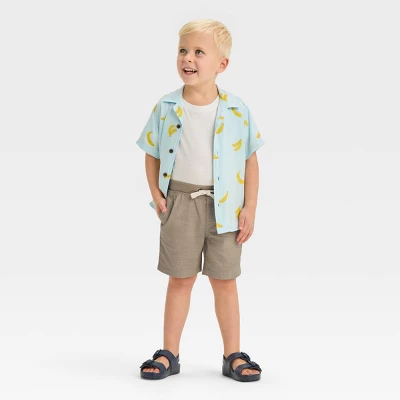 Toddler Boys' Chambray Solid Pull-On Shorts - Cat & Jack™ 4 Toddler Boys' Chambray Solid Pull-On Shorts - Cat & Jack™ - Image 2