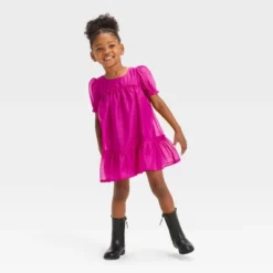 Toddler Girls' Dress - Cat & Jack™ Magenta Pink -Kid Clothing GUEST 3e052f41 9d6b 429c bbc9 290033892186
