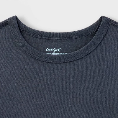 Kids' 2pk Adaptive Short Sleeve T-Shirt - Cat & Jack™ Charcoal Gray/Navy Blue 4 Kids' 2pk Adaptive Short Sleeve T-Shirt - Cat & Jack™ Charcoal Gray/Navy Blue - Image 2