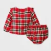 Baby Girls' Holiday Plaid Ruffle Top & Bottom Set - Cat & Jack™ Red 1 Baby Girls' Holiday Plaid Ruffle Top & Bottom Set - Cat & Jack™ Red -Kid Clothing GUEST 4034658f 4a52 466c 8004 dd22246ecfb4