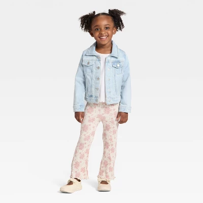 Toddler Girls' Ribbed Flare Leggings - Cat & Jack™ 4 Toddler Girls' Ribbed Flare Leggings - Cat & Jack™ - Image 2