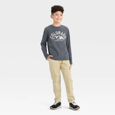 Boys' Long Sleeve 'Colorado National Park' Graphic T-Shirt - Cat & Jack™ Charcoal Gray 5 Boys' Long Sleeve 'Colorado National Park' Graphic T-Shirt - Cat & Jack™ Charcoal Gray - Image 3
