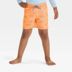 Toddler Boys' Water Reactive Shark Swim Shorts - Cat & Jack™ Orange -Kid Clothing GUEST 40f14bc0 e33a 48db 8e3e df0016e4ad27