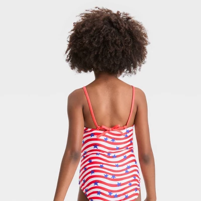 Girls' Striped Star One Piece Swimsuit - Cat & Jack™ 4 Girls' Striped Star One Piece Swimsuit - Cat & Jack™ - Image 2