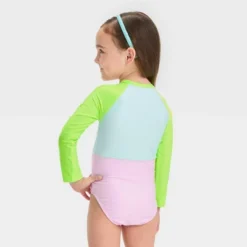 Toddler Girls' Long Sleeve Colorblock One Piece Swimsuit - Cat & Jack™ 7 Toddler Girls' Long Sleeve Colorblock One Piece Swimsuit - Cat & Jack™ -Kid Clothing GUEST 41315589 7894 4d0a a6f0 51bd72438540