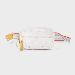 Girls' Heart Print Fanny Crossbody Bag - Cat & Jack™️ White: Adjustable Strap, Lightweight Miniature Design, Woven Polyester 9 Girls' Heart Print Fanny Crossbody Bag - Cat & Jack™️ White: Adjustable Strap, Lightweight Miniature Design, Woven Polyester -Kid Clothing GUEST 438e4bcf e746 49e6 a307 2147dee5ca32