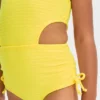 Toddler Girls' Textured Cut Out One Piece Swimsuit - Cat & Jack™ Yellow 1 Toddler Girls' Textured Cut Out One Piece Swimsuit - Cat & Jack™ Yellow -Kid Clothing GUEST 4502ae88 b131 4a08 b3db 5512d774667c