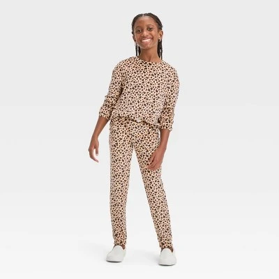 Girls' Microfleece Jogger Pants - Cat & Jack™ 4 Girls' Microfleece Jogger Pants - Cat & Jack™ - Image 2