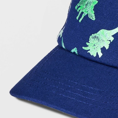 Kids' Dino Printed Baseball Hat - Cat & Jack™ Navy Blue 4 Kids' Dino Printed Baseball Hat - Cat & Jack™ Navy Blue - Image 2