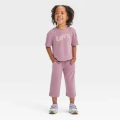 Toddler Girls' Cropped Pants Set - Cat & Jack™ Purple 5 Toddler Girls' Cropped Pants Set - Cat & Jack™ Purple -Kid Clothing GUEST 45e71cd3 3512 498e 89ef c547b7033fb9