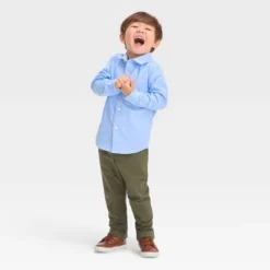 Toddler Boys' Long Sleeve Oxford 'Button-Down' Shirt - Cat & Jack™ Blue 6 Toddler Boys' Long Sleeve Oxford 'Button-Down' Shirt - Cat & Jack™ Blue -Kid Clothing GUEST 46675935 4e4e 4fe0 96f5 4e263a33cc59
