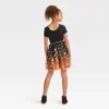 Girls' Short Sleeve Halloween Dress - Cat & Jack™ Black