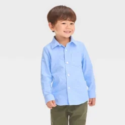 Toddler Boys' Long Sleeve Oxford 'Button-Down' Shirt - Cat & Jack™ Blue 7 Toddler Boys' Long Sleeve Oxford 'Button-Down' Shirt - Cat & Jack™ Blue -Kid Clothing GUEST 47e07e21 f3b4 46bf a7dd 16d657e05663