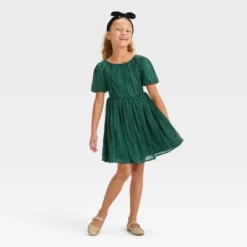 Girls' Short Sleeve Striped Dress - Cat & Jack™ Forest Green 6 Girls' Short Sleeve Striped Dress - Cat & Jack™ Forest Green -Kid Clothing GUEST 4acd8ed4 1432 41b6 a275 ecc56b9f1aa6