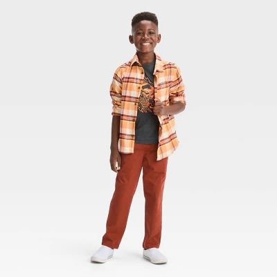 Boys' Stretch Relaxed Fit Tapered Woven Pull-On Pants - Cat & Jack™ 4 Boys' Stretch Relaxed Fit Tapered Woven Pull-On Pants - Cat & Jack™ - Image 2