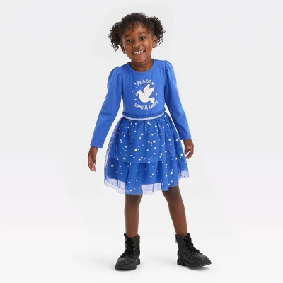 Toddler Girls' Dove Tutu Dress - Cat & Jack™ Blue 4 Toddler Girls' Dove Tutu Dress - Cat & Jack™ Blue - Image 2