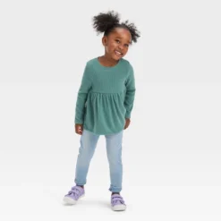 Toddler Girls' Ribbed Shirt - Cat & Jack™ Green 6 Toddler Girls' Ribbed Shirt - Cat & Jack™ Green -Kid Clothing GUEST 4e608fde f29b 49d8 bce7 90314252e920