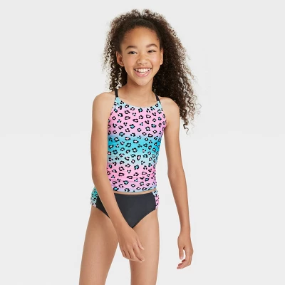 Girls' Magical Animal Ombre Bow Back Tankini Set - Cat & Jack™ 5 Girls' Magical Animal Ombre Bow Back Tankini Set - Cat & Jack™ - Image 3