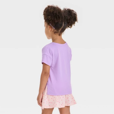 Toddler Girls' Butterfly Graphic T-Shirt - Cat & Jack™ Lilac Purple 4 Toddler Girls' Butterfly Graphic T-Shirt - Cat & Jack™ Lilac Purple - Image 2