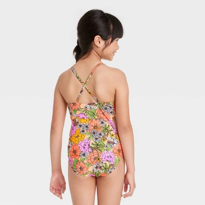 Girls' 2pc Bold Blooms Swimwear Set - Cat & Jack™ 4 Girls' 2pc Bold Blooms Swimwear Set - Cat & Jack™ - Image 2