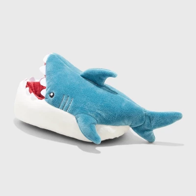 Kids' Knox Shark Ankle Biter Slippers - Cat & Jack™ Blue 6 Kids' Knox Shark Ankle Biter Slippers - Cat & Jack™ Blue - Image 4
