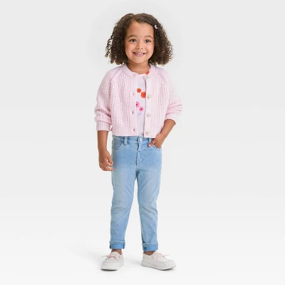 Toddler Girls' Midweight Cardigan - Cat & Jack™ Pink 4 Toddler Girls' Midweight Cardigan - Cat & Jack™ Pink - Image 2