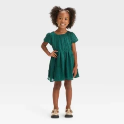 Toddler Girls' Casual Dress - Cat & Jack™ Green -Kid Clothing GUEST 53d418a5 7514 4727 a2fd e9a0ae2bce08