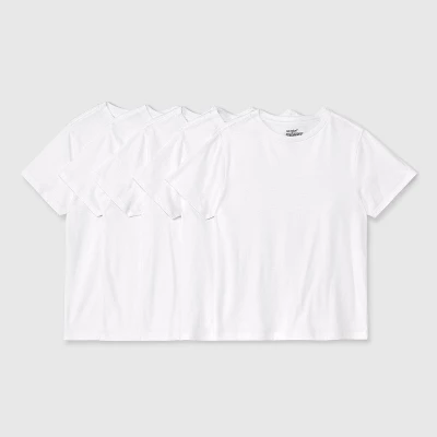 Boys' 5pk Crew Neck T-shirt - Cat & Jack™ White 6 Boys' 5pk Crew Neck T-shirt - Cat & Jack™ White - Image 4