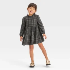 Toddler Girls' Plaid Long Sleeve Dress - Cat & Jack™ -Kid Clothing GUEST 543e275f b31c 48f6 b7d2 f065874154ed
