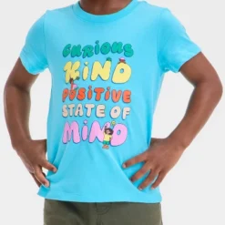 Toddler Boys' Short Sleeve State Of Mind Graphic T-Shirt - Cat & Jack™ Turquoise Blue