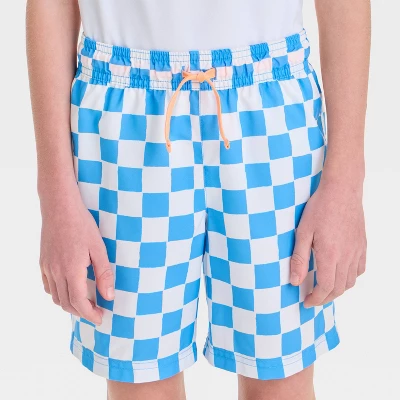 Boys' Checkered Swim Shorts - Cat & Jack™ 4 Boys' Checkered Swim Shorts - Cat & Jack™ - Image 2